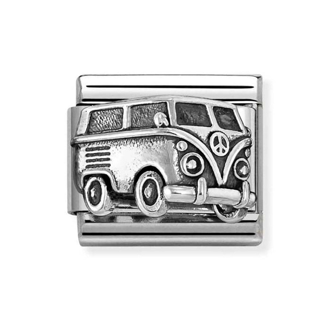 330114/05 NOMINATION SILVER CAMPER VAN CHARM
