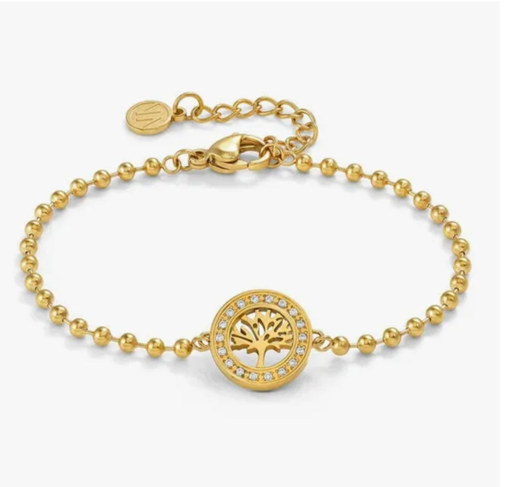 134006/017 NOM SS GP TOL CZ BEAD LINK BLET DAMORE