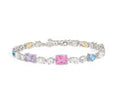149825/010 NOM SIL CZ MIXED SHAPE WHT ST. BLET - COLOR WAVE