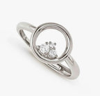 242600/043 NOMINATION SILVER WHT CZ SET OPEN CIRCLE RING - DREAM BEATS