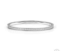 029523/001 NOMINATION STEEL FINISH WHT CZ MEDIUM SIZE PRETTY BANGLE