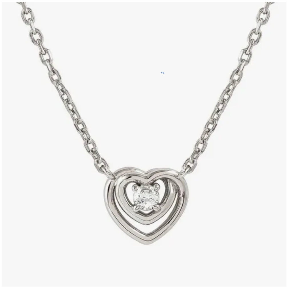 241706/004 SILV CZ HEART SOLIT TRACE NLET - COSMICLOVE