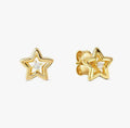 242603/009 NOMINATION SILVER GOLD PLATE WHT CZ SET STAR DESIGN EARRINGS - DREAM BEATS