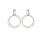 242812/010 My Rebel Art Silver CZ Big Circle Earrings