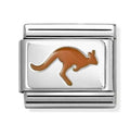 330206/46 NOM ENAMEL KANGAROO SILVER SHINE CHARM - PLTE SYMBOL