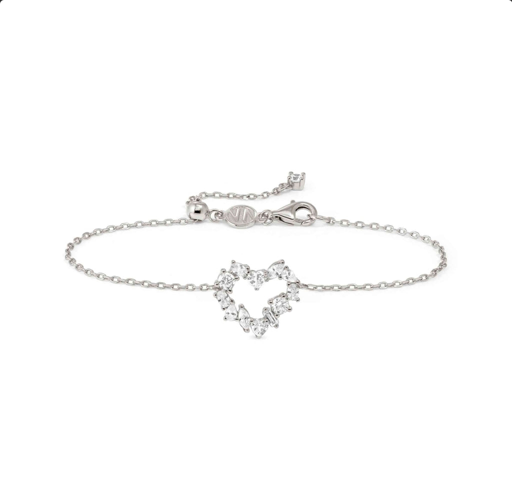 149882/031 NOMINATION SILVER WHT CZ HEART BRACELET - COLOR WAVE
