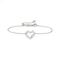149882/031 NOMINATION SILVER WHT CZ HEART BRACELET - COLOR WAVE