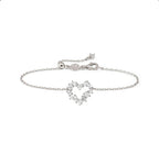 149882/031 NOMINATION SILVER WHT CZ HEART BRACELET - COLOR WAVE