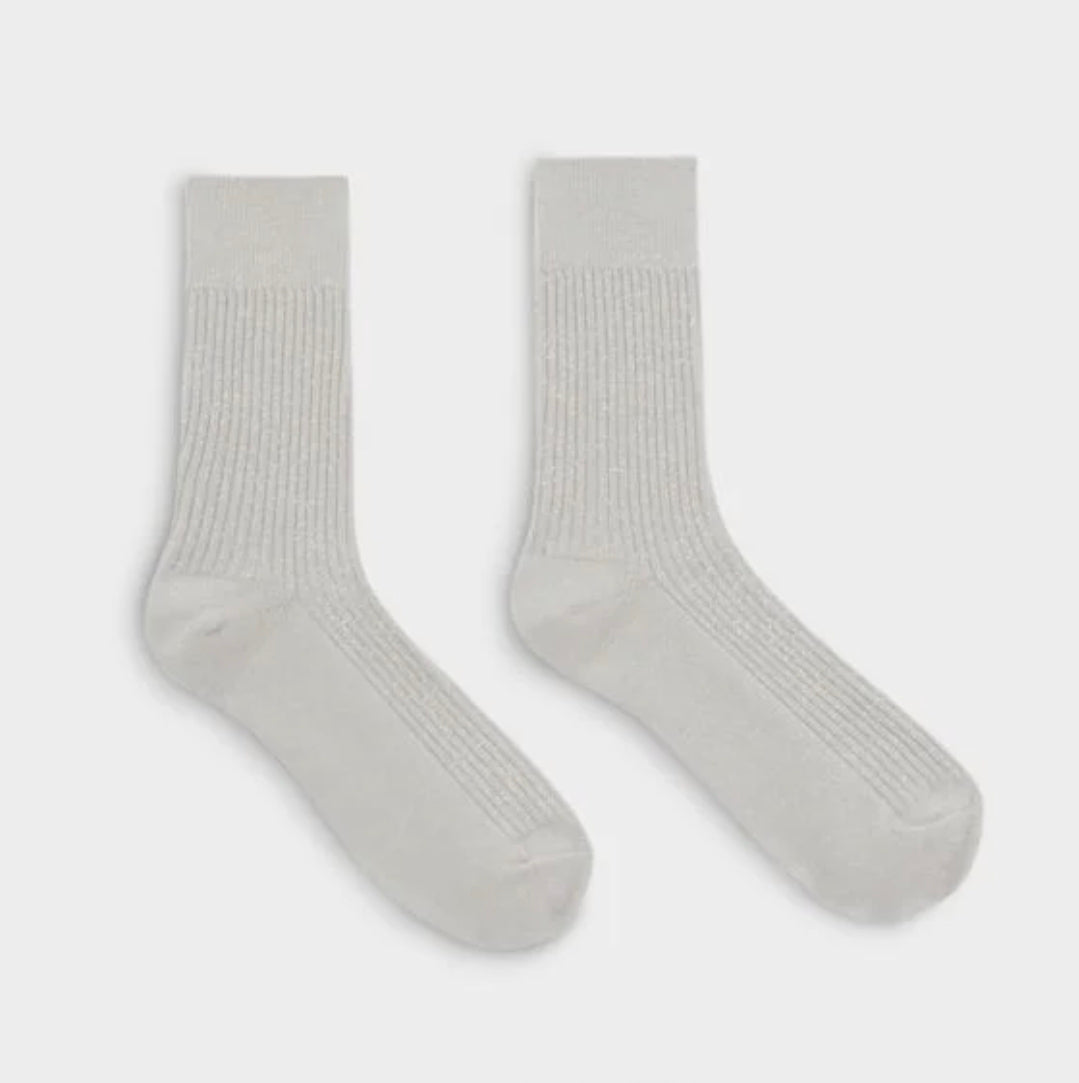GREY SPARKLE OS SOCKS - GIFT BOXED