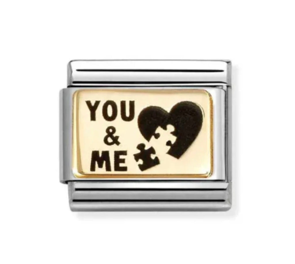030166/71 YOU & ME PUZZLE CHARM