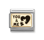 030166/71 YOU & ME PUZZLE CHARM