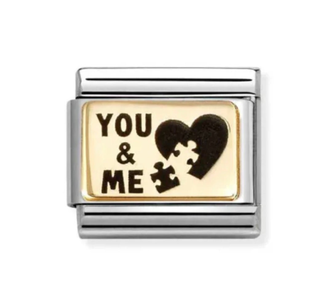 030166/71 YOU & ME PUZZLE CHARM