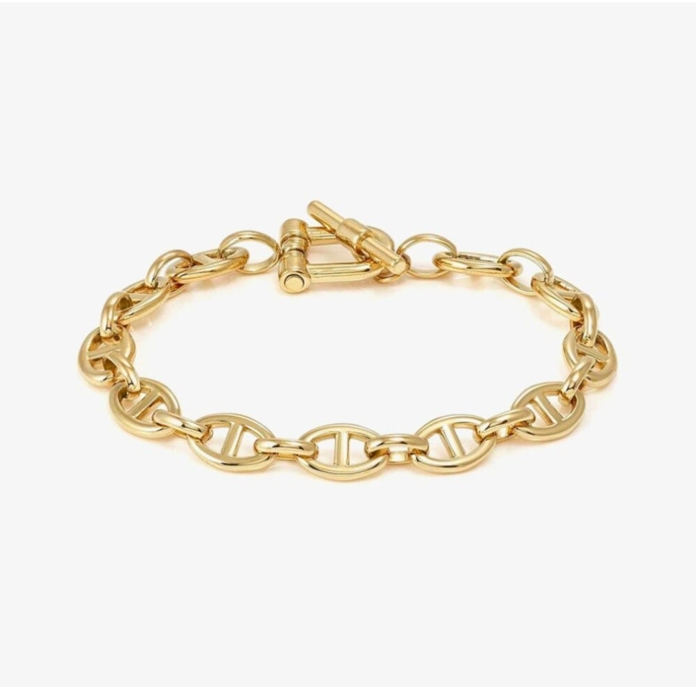 Nomination Ecclettica Gold Coloured Steel Navy Chain Bracelet