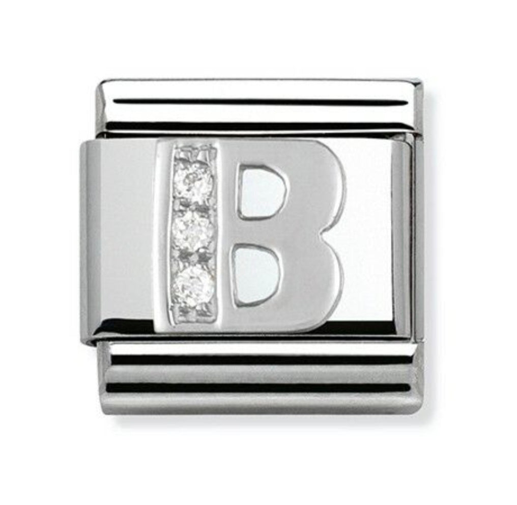 Silver Shine CZ Initials