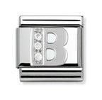 Silver Shine CZ Initials