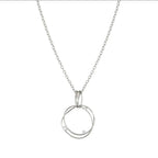 242821/010 My Rebel Art Silver Circle CZ Pendant Necklet