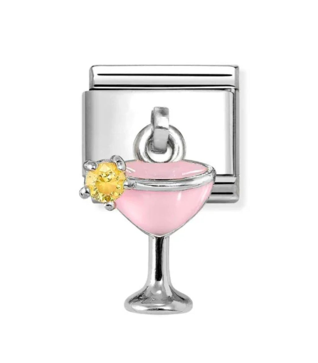 331815/18 NOMINATION PINK & YELLOW DANGLE CHARM
