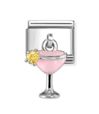 331815/18 NOMINATION PINK & YELLOW DANGLE CHARM