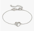 242300/004 Petit Sparkle Silver & Zirconia Heart Bracelet