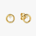 242603/044 NOMINATION SILVER GOLD PLATE WHT CZ SET OPEN CIRCLE EARRINGS - DREAM BEATS