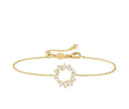 149881/020 NOMINATION SILVER GOLD COLOURED WHT CZ CIRCLE BRACELET - COLOR WAVE