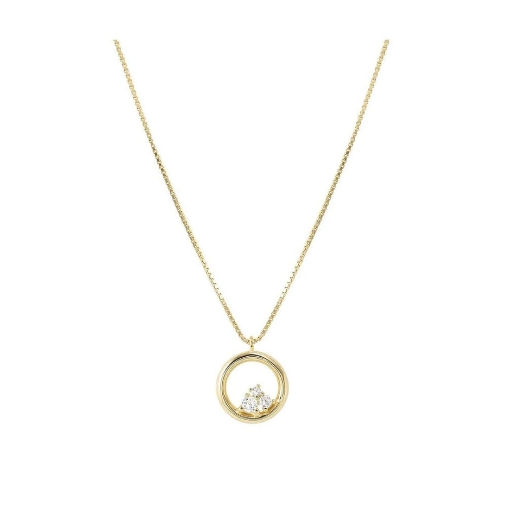 242602/044 NOMINATION SILVER GOLD COLOUR WHT CZ SET CIRCULAR DESIGN NECKLET - DREAM BEATS