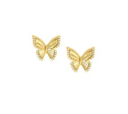 240104/042 NOM SILV GP CZ DC BUTTERFLY STUD ERS - TRUEJOY