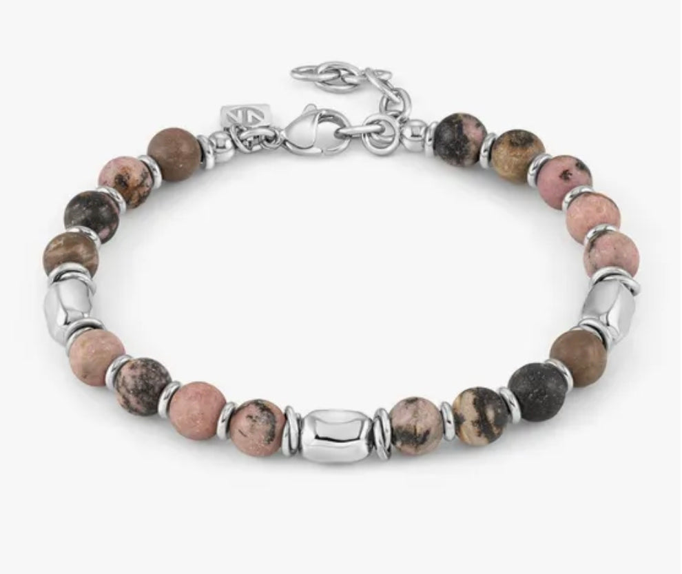 027930/087 SS RHODOCROSITE BEAD BLET - INSTINCT STYLE