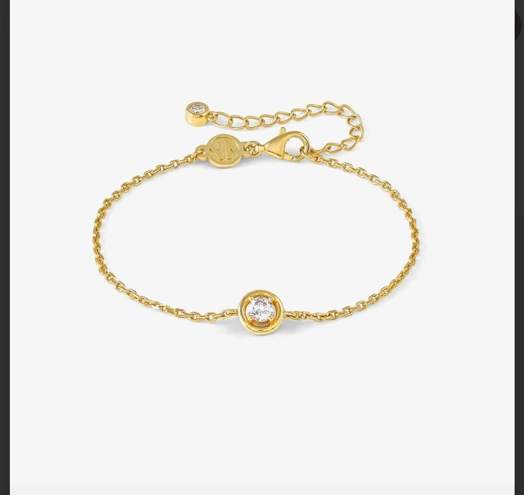 241703/054 GP SILV CZ CIRCLE SHAPE TRACE BLET - COSMICLOVE