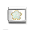 030522/07 NOMINATION OPAL & GOLD FLOWER STONE SET CHARM