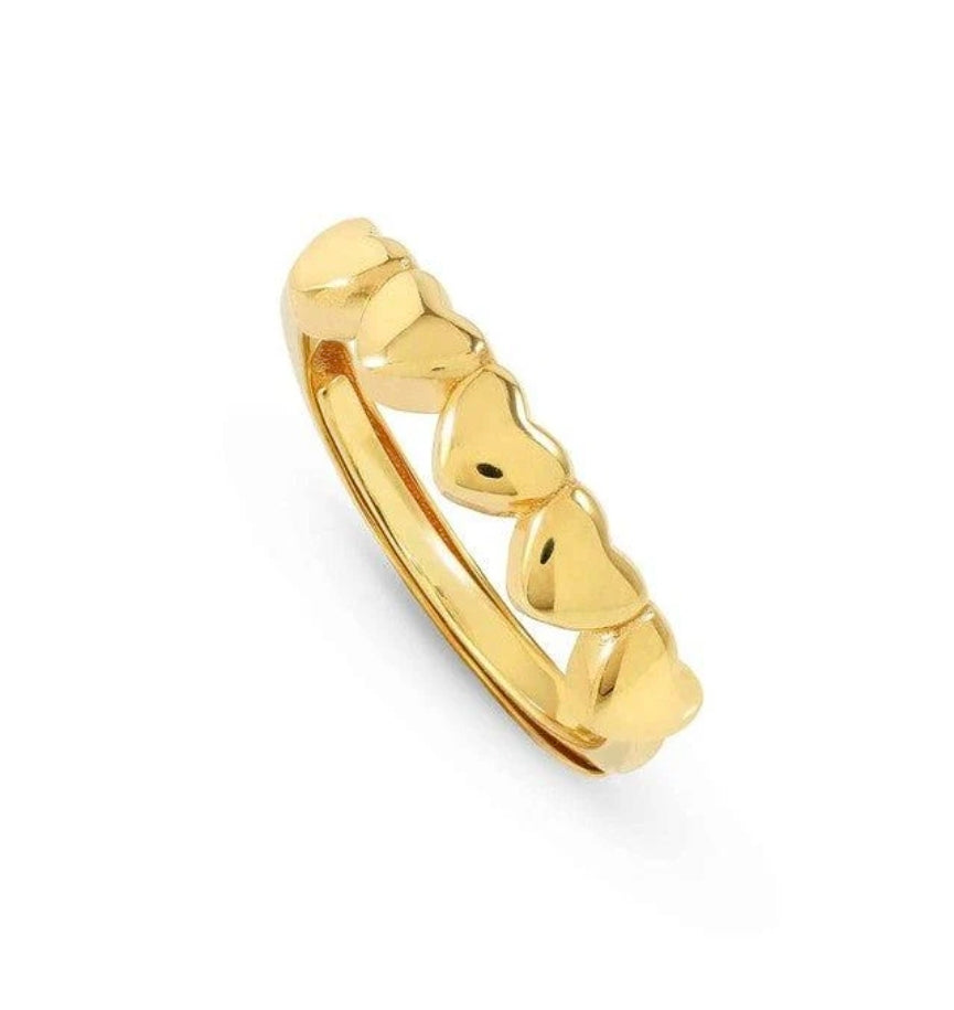 241300/006 GP SIL NOM HEARTS ADJ RING - ARMONICA