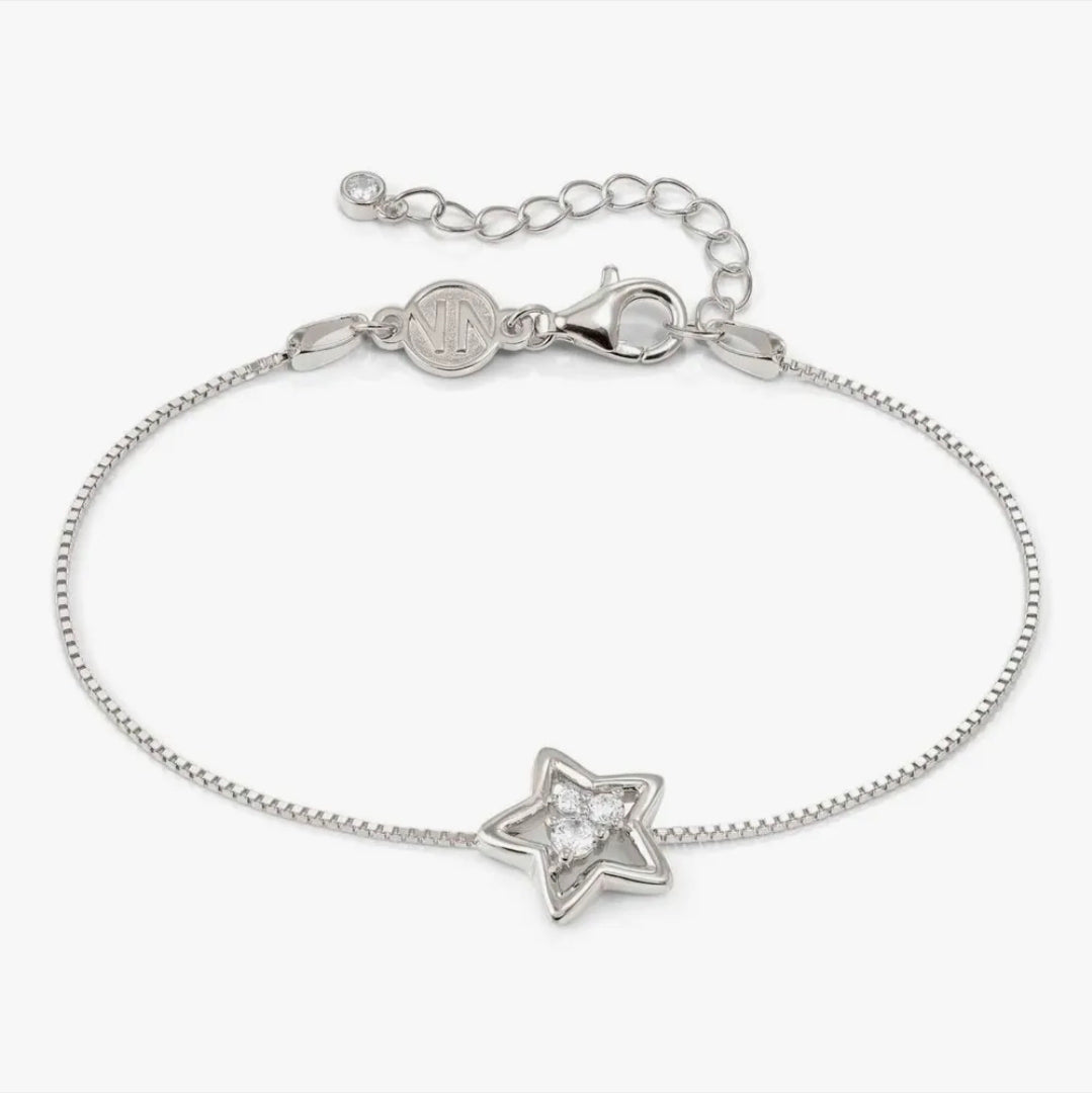 242601/007 NOMINATION SILVER WHT CZ SET STAR DESIGN BRACELET - DREAM BEATS