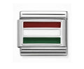 330207/26 NOM HUNGARY ENAMEL FLAG SILV SHINE