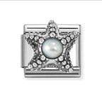 330511/09 NOMINATION SILVER WHITE PEARL SET STARFISH CHARM - STONE SYMBOLS