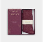 CHERRY RED SPARKLE OS SOCKS - GIFT BOXED