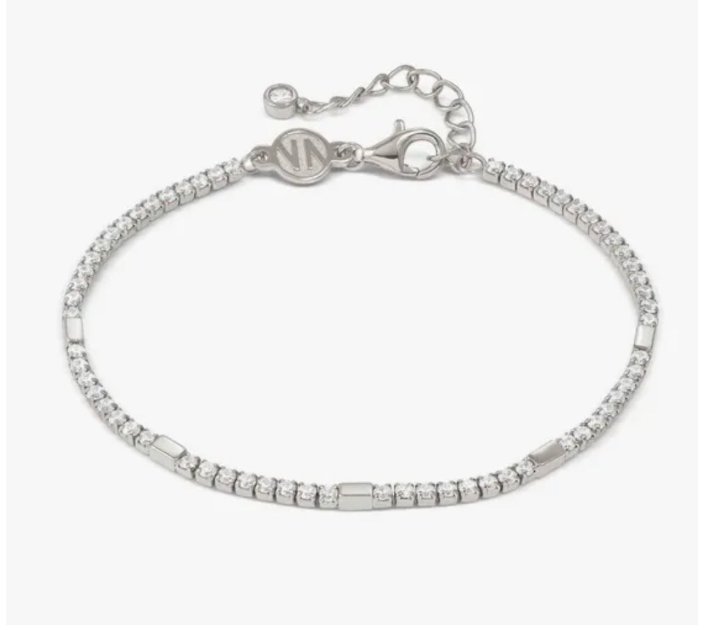 242301/010 Petit Sparkle Silver Zirconia Tennis Bracelet