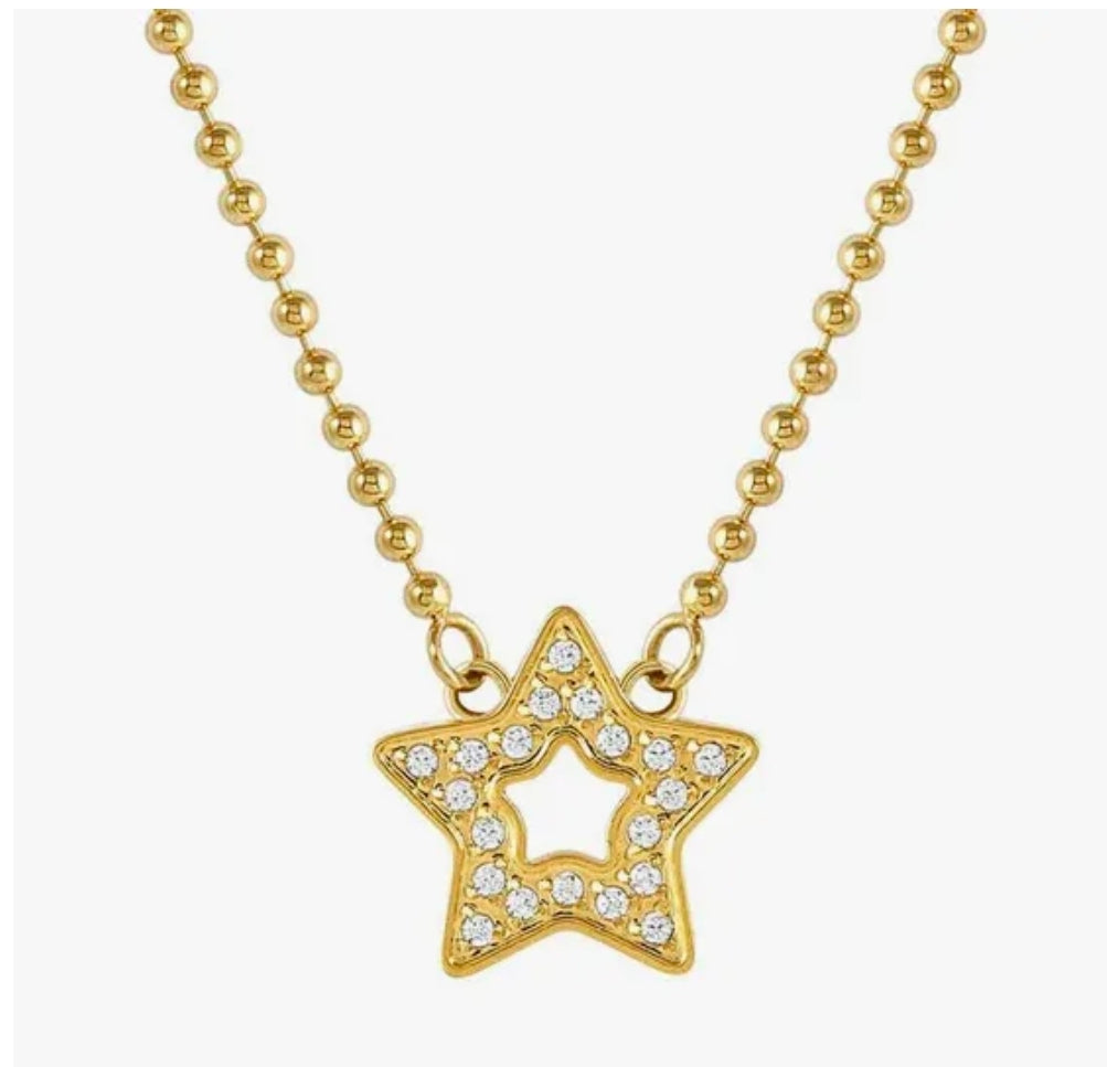 134007/023 NOM SS GP CZ STAR BEAD LINK NLET DAMORE