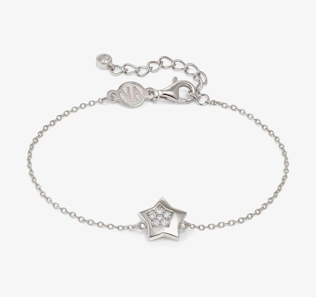 242300/007 Petit Sparkle Silver & Zirconia Star Bracelet