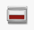 330207/13 NOM POLAND ENAMEL FLAG SILV SHINE