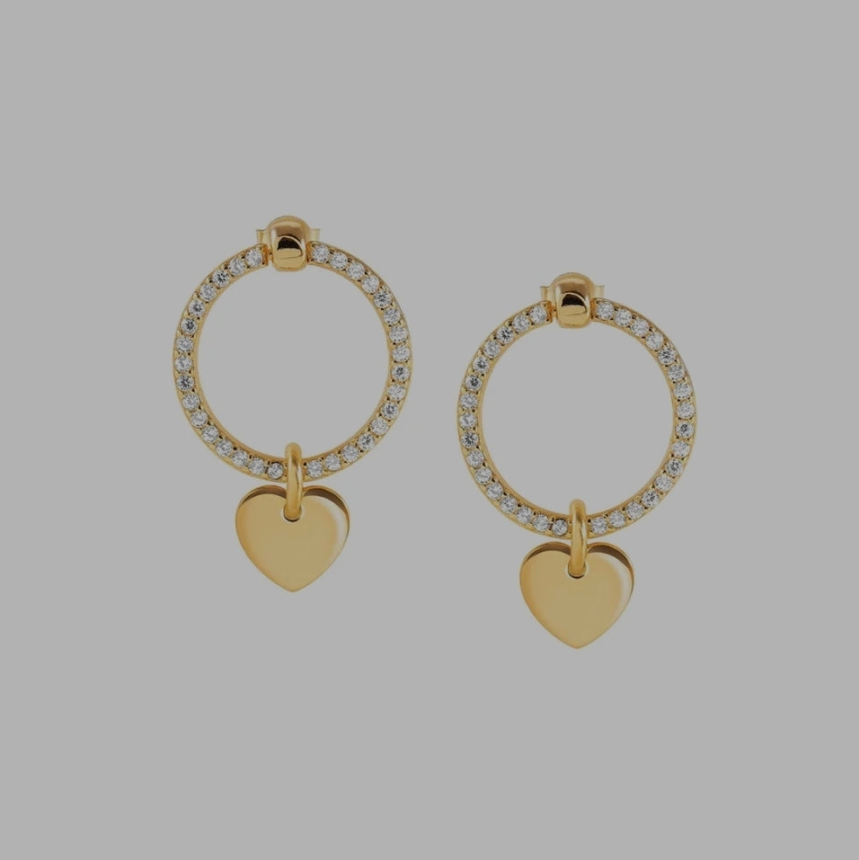 148618/088 SILV GP WHT CZ CIRCULAR DROP HAERT ER - CHIC & CH.