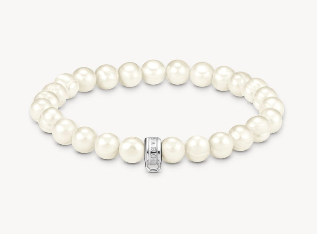 (MED) T SABO FW PEARL SILV HOOP CHRM BLET