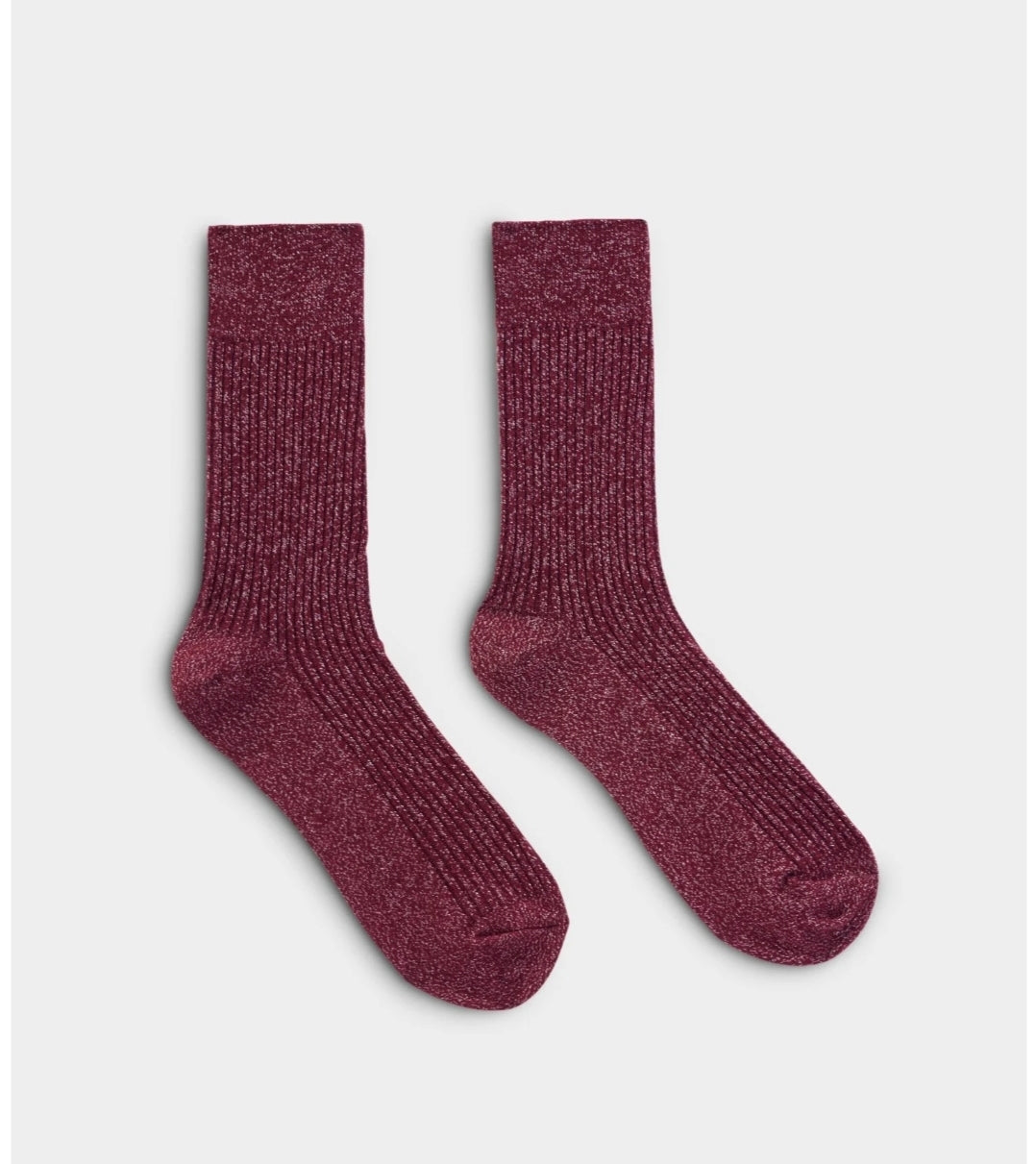 CHERRY RED SPARKLE OS SOCKS - GIFT BOXED