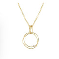 242821/012 My Rebel Art Silver Gold Plate Circle CZ Pendant Necklet