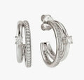 241712.001 SILV CZ SET DBLE HOOP ER - COSMICLOVE