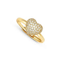 242700/006 NOMINATION SILVER GOLD COLOUR WHT CZ SET PAVE HEART RING - LIFEPOETRY