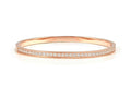 029523/043 NOMINATION STEEL ROSE GOLD FINISH WHT CZ MEDIUM SIZE PRETTY BANGLE