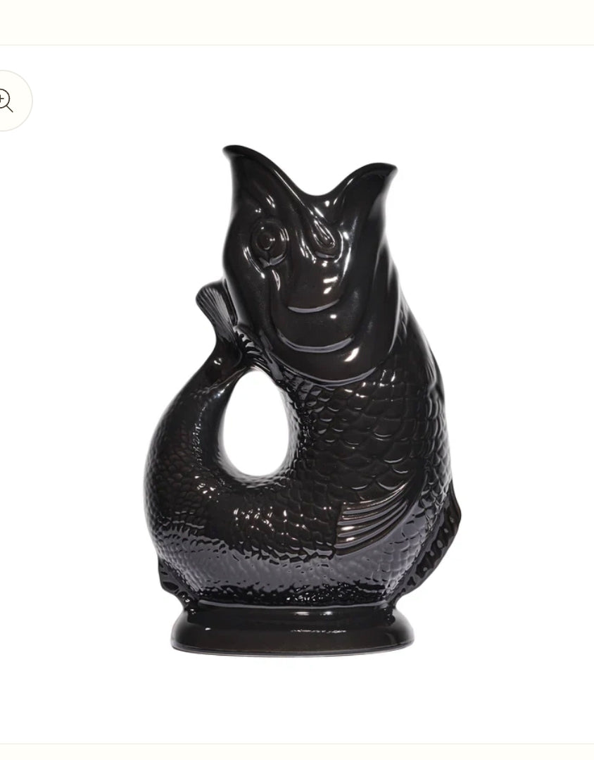 BLK GLUGGLE JUG FISH EXTRA LRGE