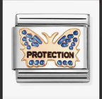 430202/51 NOMINATION ROSE GOLD BLUE BUTTERFLY PROTECTION CHARM - SYMBOLS