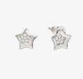 242304/007 Petit Sparkle Silver & Zirconia Star Earrings