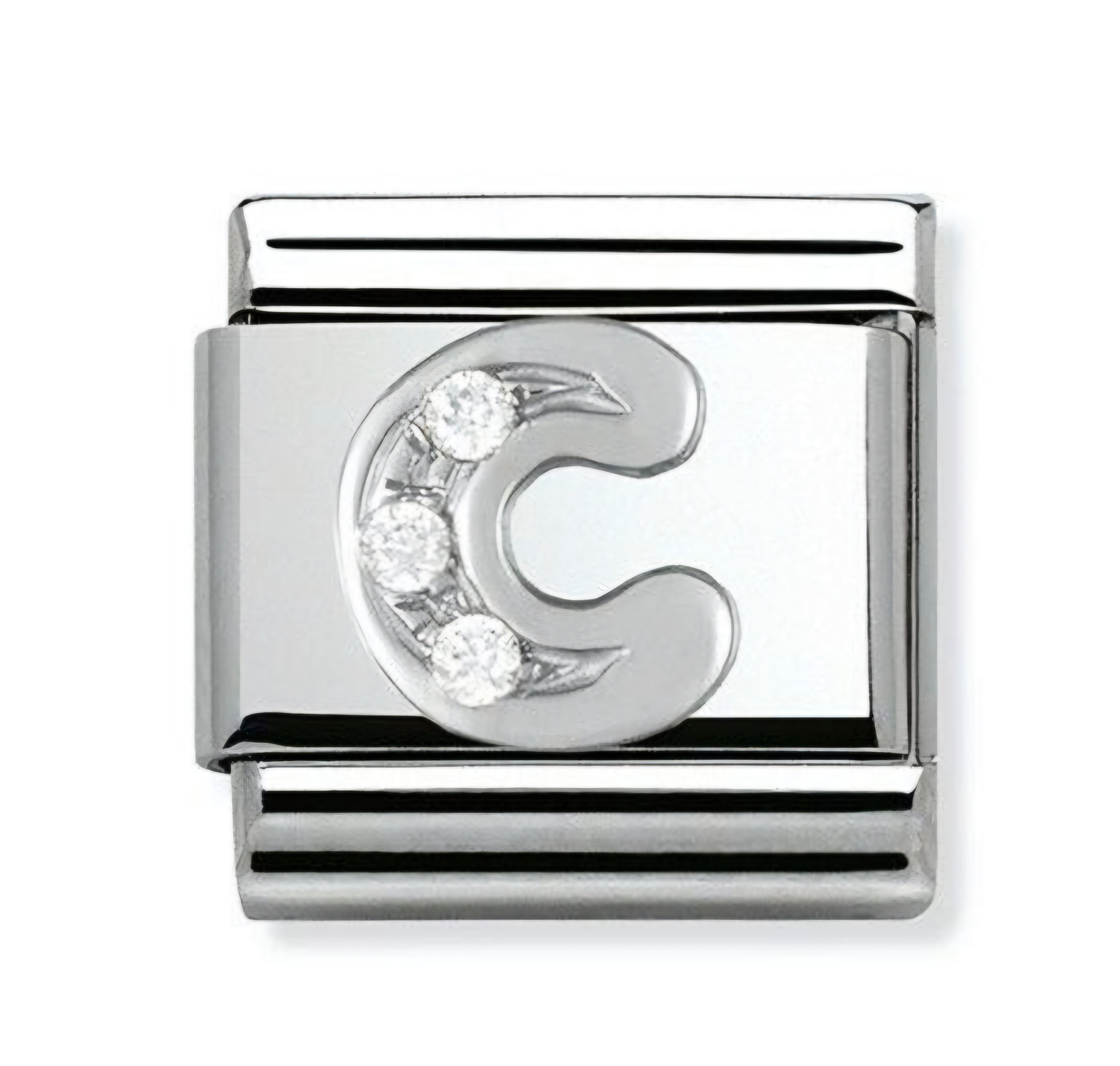 Silver Shine CZ Initials